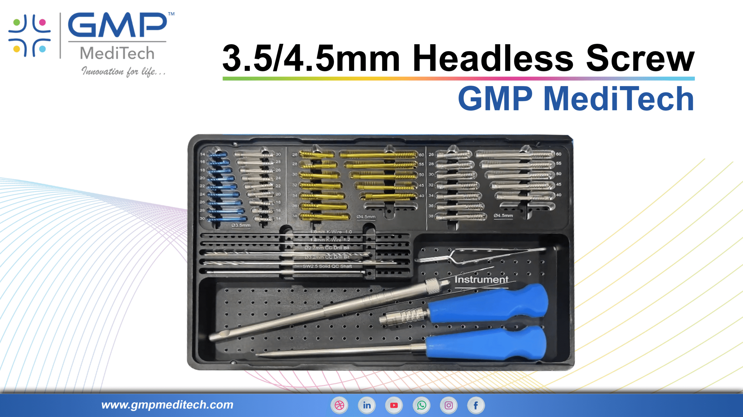 3.5/4.5mm Headless Screw